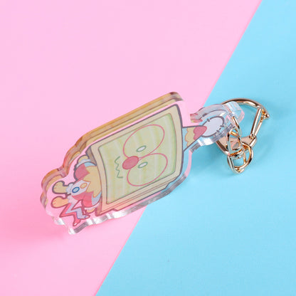 Silly Robo Clown | Buttons Acrylic Keychain