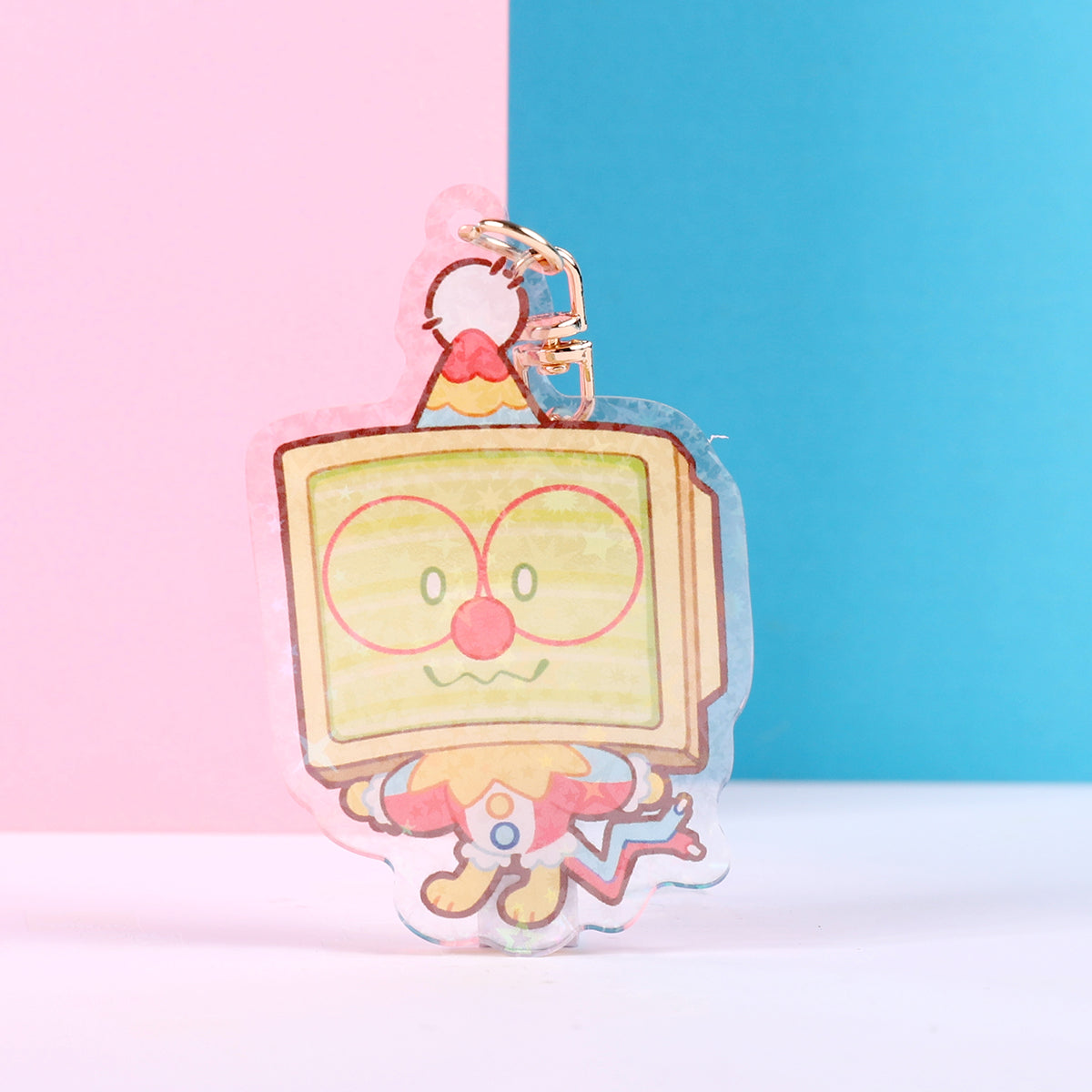Silly Robo Clown | Buttons Acrylic Keychain