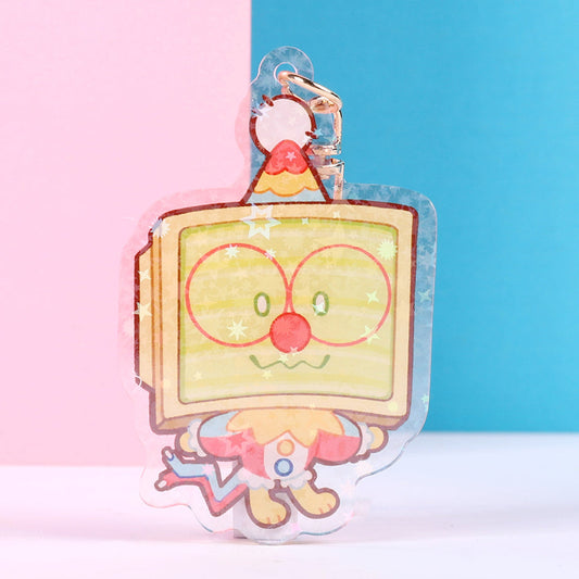 Silly Robo Clown | Buttons Acrylic Keychain