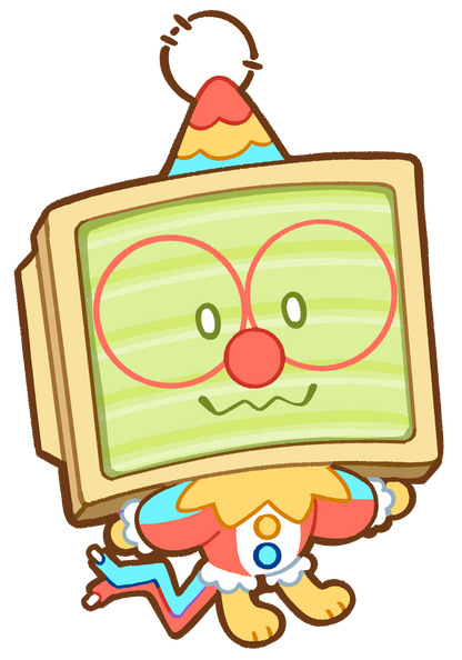 Silly Robo Clown | Buttons Acrylic Keychain